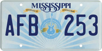 MS license plate AFB253