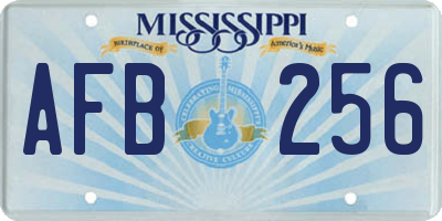 MS license plate AFB256