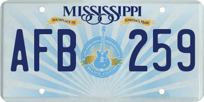 MS license plate AFB259