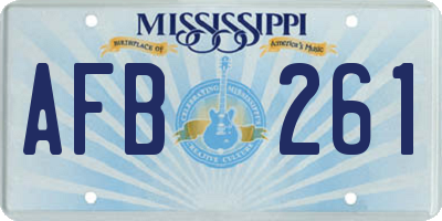 MS license plate AFB261