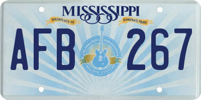 MS license plate AFB267