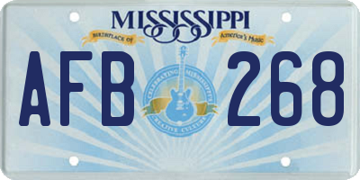 MS license plate AFB268