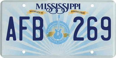 MS license plate AFB269