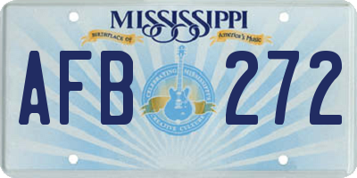 MS license plate AFB272