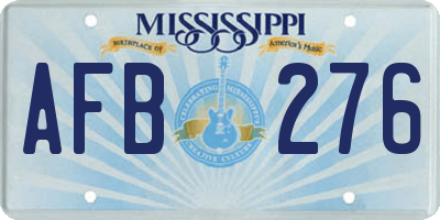 MS license plate AFB276