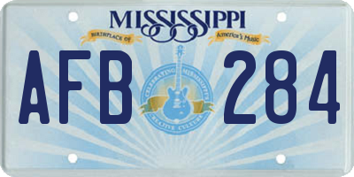 MS license plate AFB284