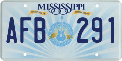 MS license plate AFB291