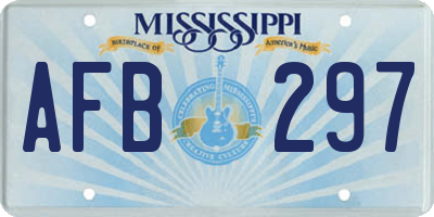 MS license plate AFB297
