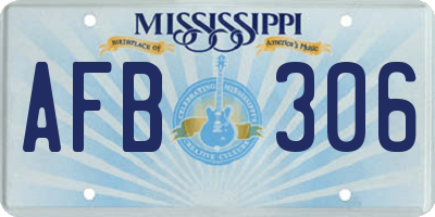 MS license plate AFB306