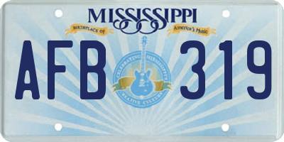 MS license plate AFB319