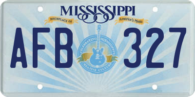 MS license plate AFB327