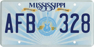 MS license plate AFB328