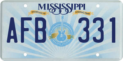MS license plate AFB331