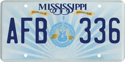 MS license plate AFB336