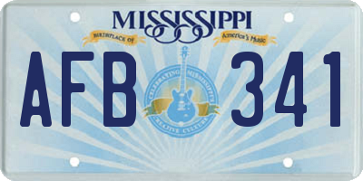 MS license plate AFB341