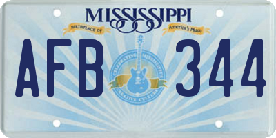 MS license plate AFB344