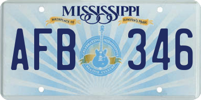 MS license plate AFB346
