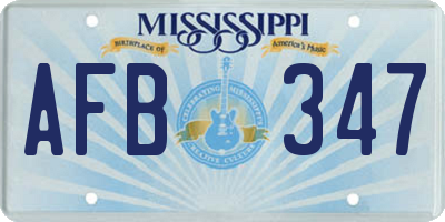 MS license plate AFB347