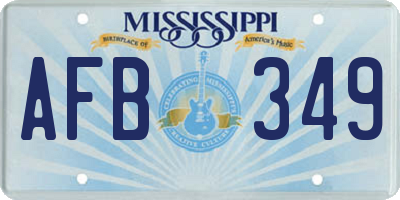 MS license plate AFB349