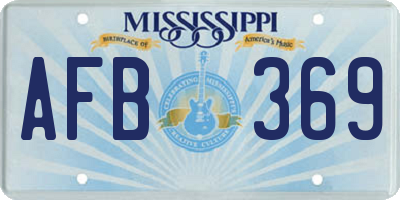 MS license plate AFB369