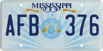 MS license plate AFB376