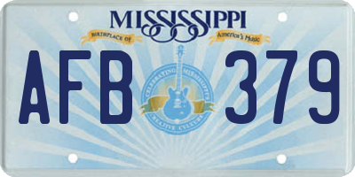 MS license plate AFB379