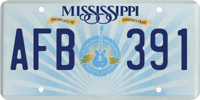 MS license plate AFB391