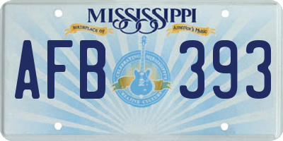 MS license plate AFB393