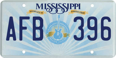 MS license plate AFB396