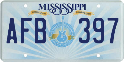 MS license plate AFB397
