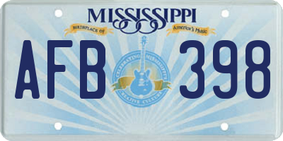 MS license plate AFB398