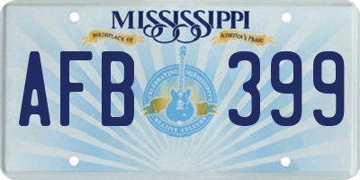 MS license plate AFB399