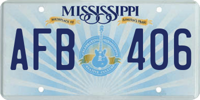 MS license plate AFB406
