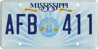 MS license plate AFB411