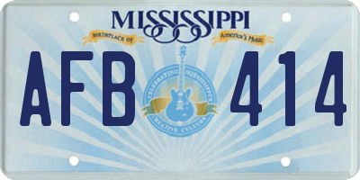 MS license plate AFB414