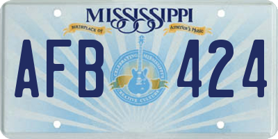 MS license plate AFB424