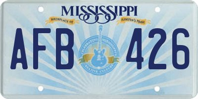 MS license plate AFB426