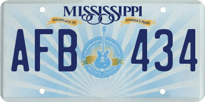 MS license plate AFB434