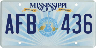 MS license plate AFB436