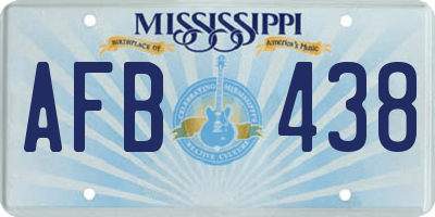 MS license plate AFB438