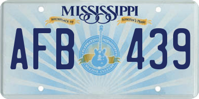 MS license plate AFB439