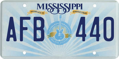 MS license plate AFB440