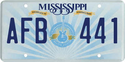 MS license plate AFB441