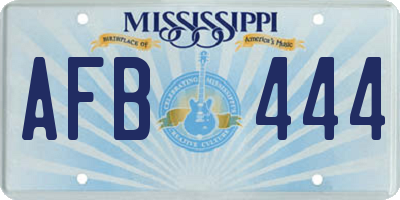 MS license plate AFB444