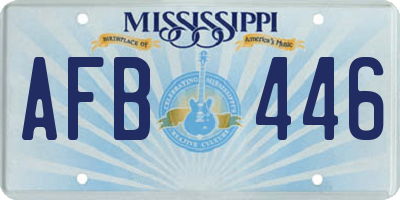 MS license plate AFB446