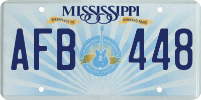 MS license plate AFB448