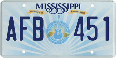 MS license plate AFB451