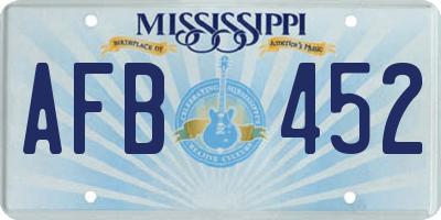 MS license plate AFB452