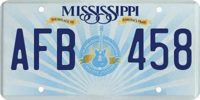 MS license plate AFB458