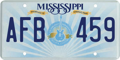 MS license plate AFB459
